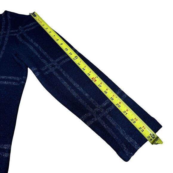 Appleseeds Coat Women's Jacket Windowpane Blue Wool Blend M Classic Quiet Luxury - Picture 6 of 10